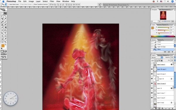 Creation of burned men: Step 38
